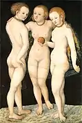 Die drei Grazien(Lucas Cranach der Ältere, 1530)