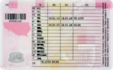 Driving licence Poland 2013 verso