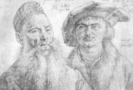 Paul Topler und Martin I. Pfinzing (von Albrecht Dürer, 1520)