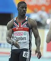 Der WM-Dritte von 1999 und Vizeeuropameister von 1998 Dwain Chambers belegte Rang vier