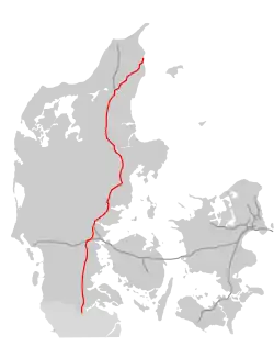 Verlauf des Europavej E45