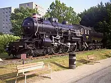 E 978 der DSB, von 1979 bis 2008 als Denkmallokomotive in Fredericia, inzwischen verschrottet