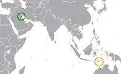 Lage von Kuwait und Osttimor