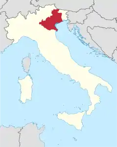 Karte der Kirchenprovinz Venedig