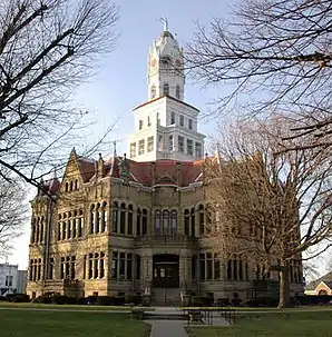 Das Edgar County Courthouse, gelistet im NRHP Nr. 81000221