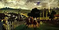 Édouard Manet:Rennen in Longchamp, 1864.Art Institute of Chicago