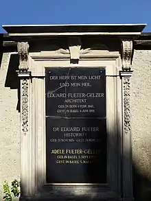 Eduard Fueter senior (1876–1928) Historiker. Grab auf dem Friedhof Wolfgottesacker, Basel