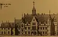 Edwin Oppler: Schloss Halberg, Eingangsfassade (Staatsarchiv Hannover, Nachlass Oppler)