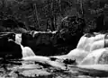 Felsstufe in der Klamm (Foto auf alter Postkarte)