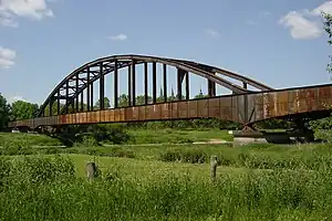 Eisenbahnbrücke über die Weser bei Höxter