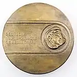 Eligiuspreis-Medaille, gestaltet von Peter Götz Güttler(Bronzierter Weißmetallguss, 106 mm, um 700 g)