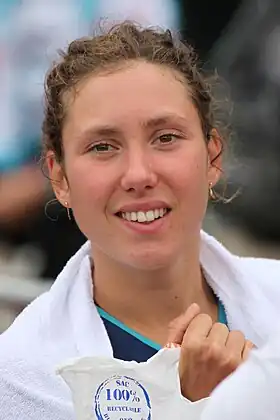 Emmie Charayron nach dem Großen Finale des Grand Prix in La Baule, 2011