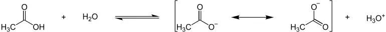 Protolyse der Essigsäure