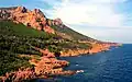 Esterel-Gebirge am Mittelmeer