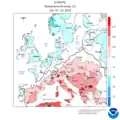 Temperaturanomalien 16. bis 22. Juli