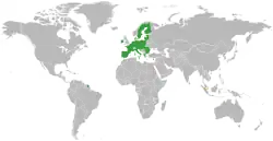 Lage von EU und Singapur