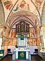 Kanzel-Orgel-Altar in der Evangelischen Kirche in Gummersbach-Lieberhausen