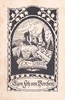 Exlibris von Egon Freiherr von Berchem