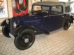 DKW F 2 Reichsklasse, zweisitzige Cabriolimousine, im August-Horch-Museum, Zwickau