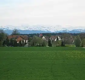 Blick auf Fehraltorf von Westen her