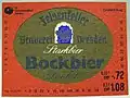 Etikett Bockbier Dunkel (DDR)