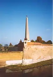 Obelisk von Kostrzyn nad Odrą (Polen, ehem. Küstrin), im November 2008 demontiert