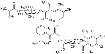 Strukturformel von Fidaxomicin