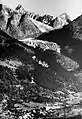 Der Ort Fiesch im Jahr 1911. Deutlich sichtbar der Fieschergletscher.