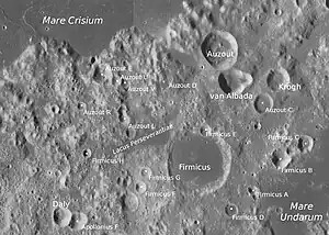 Firmicus und Umgebung (LROC-WAC)