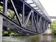 Restaurierte „Fischbauchbrücke“ über die Wupper in Wuppertal-Beyenburg