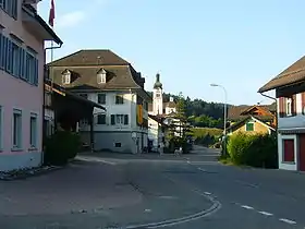 Fischingen mit Kloster im Hintergrund