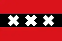 Flagge der Gemeinde Amsterdam