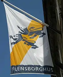 Wappen des SSF mit dem Schriftzug Flensborghus