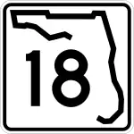 Straßenschild der Florida State Road 18