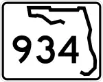 Straßenschild der Florida State Road 934