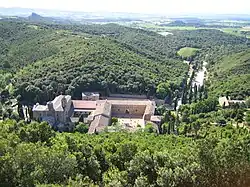 Blick auf das Kloster von Osten