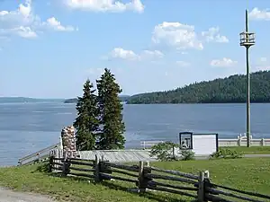 Blick von Fort Témiscamingue nach Süden über den See, nahe Ville-Marie (Québec)