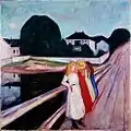 Edvard Munch,Vier Mädchen auf der Brücke, 1905