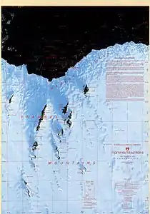 Satellitenaufnahme der Framnes Mountains