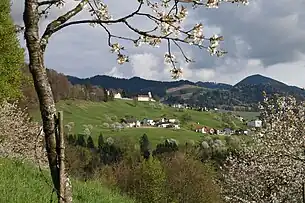 Blick von Fraxern auf den Viktorsberg