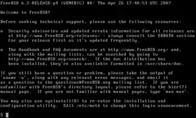 Screenshot of FreeBSD 6.2
