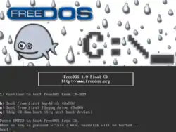 FreeDOS-Live-CD-Begrüßungsbild