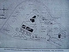 Lageplan aus dem Jahr 1954