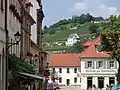 Blick vom Markt auf die Schweigenberge