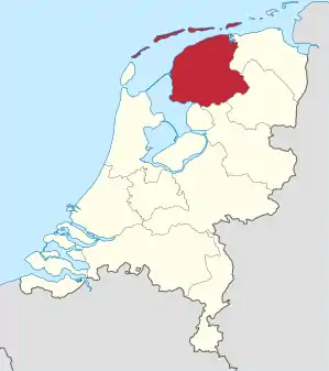 Karte: Provinz Friesland in den Niederlanden