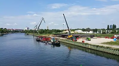 Oberhafen mit Freybrücke(von Süden)