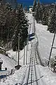 Standseilbahn nach Sonloup im Winter