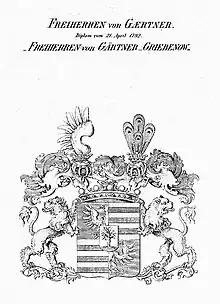 Wappen der Freiherren von Gaertner-Griebenow