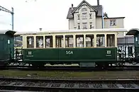 Wagen B 118 aus dem Jahr 1904105 Jahre später im Bahnhof Gais