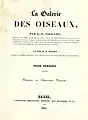 Titelseite von Galerie des Oiseaux